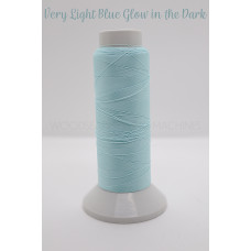 Very Light Blue Glow in the Dark Embroidery Thread